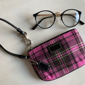 Plaid Coach wristlet